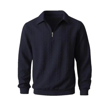 🔥 BESTSELLER | 8PCS $24.99 |Men's Fall Winter Outfits Knitted Polo Neck Long Sleeve Sweatshirt for Daliy Wear