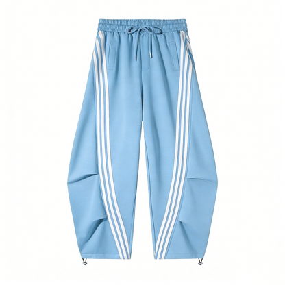 Flooo Loose Wide Leg Striped Track Pants