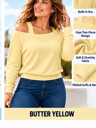 Women's Heat-Tech Multi-Wear Layering Bra Top - Long-Sleeves Minimalist Design