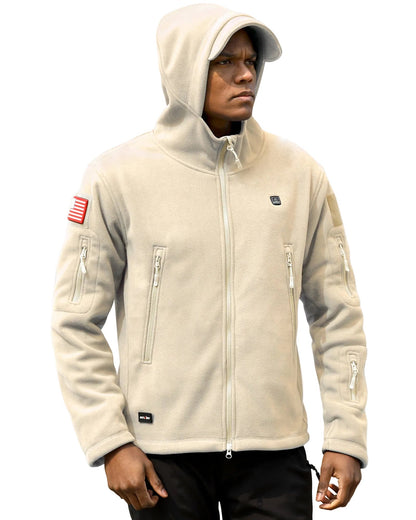 Men's Polar Fleece Heated Jacket With 12V Battery Pack