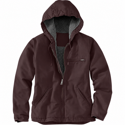 🔥 BESTSELLER | 8PCS $25.95 |Women's Loose Fit Washed Duck Sherpa-Lined Hooded Jacket