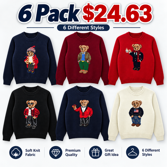 🔥 BESTSELLER | 6PCS $24.63 |Bear Sweater