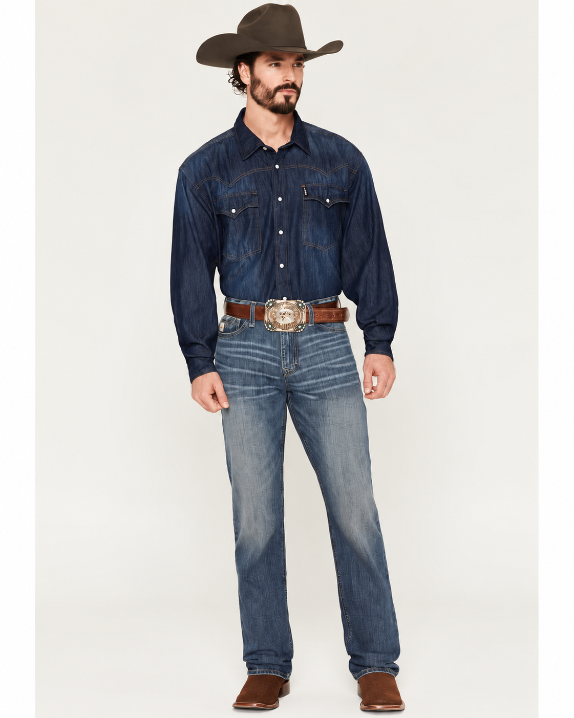 🔥 BESTSELLER | 6PCS $24.99 | Men's Ian Medium Wash Slim Bootcut Stretch Denim Jeans