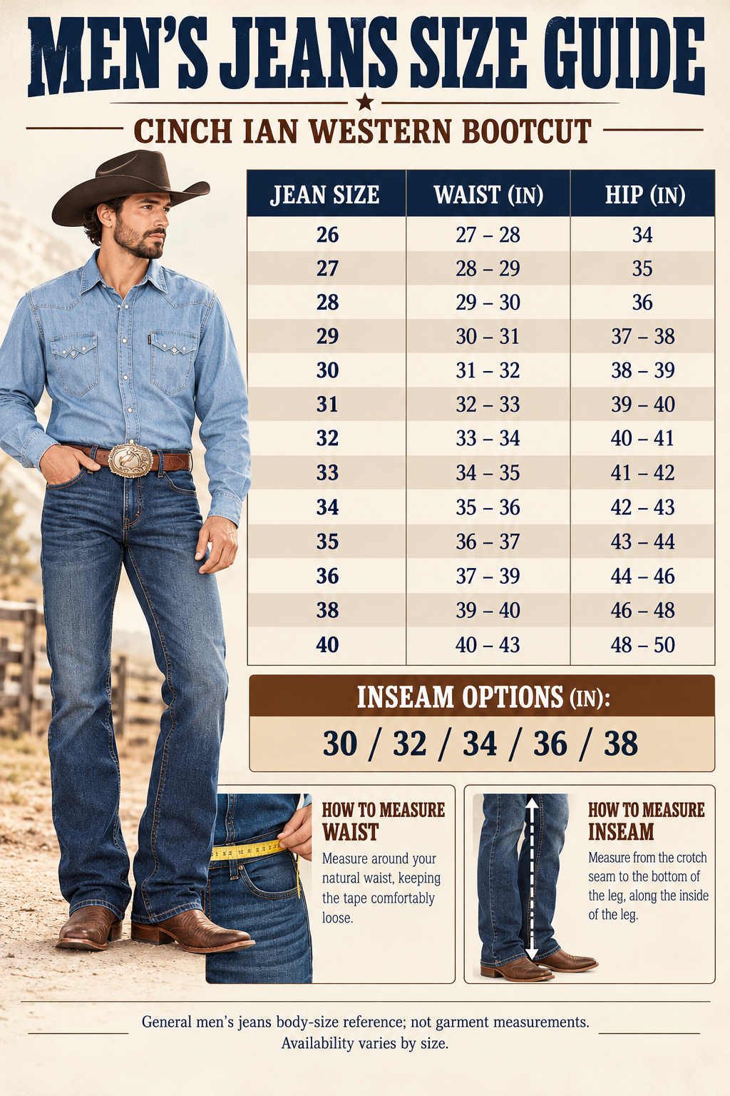 🔥 BESTSELLER | 6PCS $24.99 | Men's Ian Western Bootcut Jeans