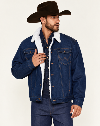 🔥 BESTSELLER | 6PCS $24.99 |Men's Sherpa Lined Denim Jacket