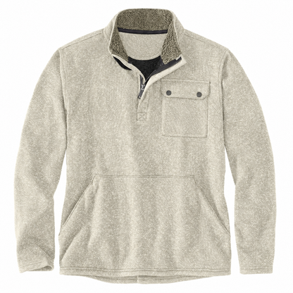 Men's Relaxed Fit Midweight Quarter-Zip Pocket Sweater Fleece
