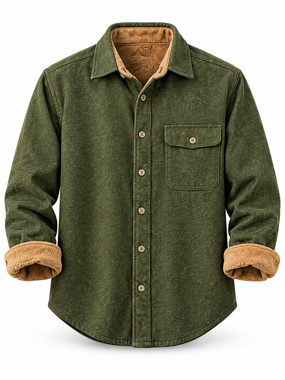 Mens Flannel Long Sleeve Button Down 100% Cotton Shirt
