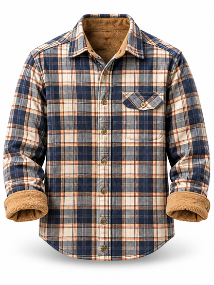 Mens Flannel Long Sleeve Button Down 100% Cotton Shirt