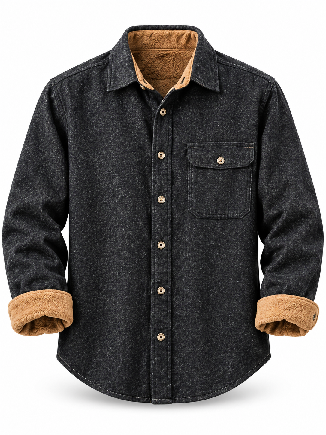 Mens Flannel Long Sleeve Button Down 100% Cotton Shirt