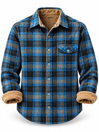 Navy Cream Plaid