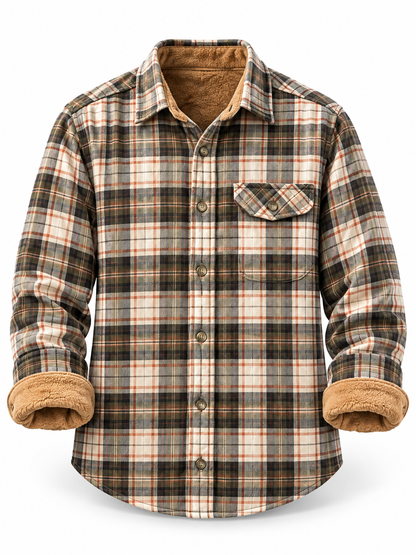 Mens Flannel Long Sleeve Button Down 100% Cotton Shirt