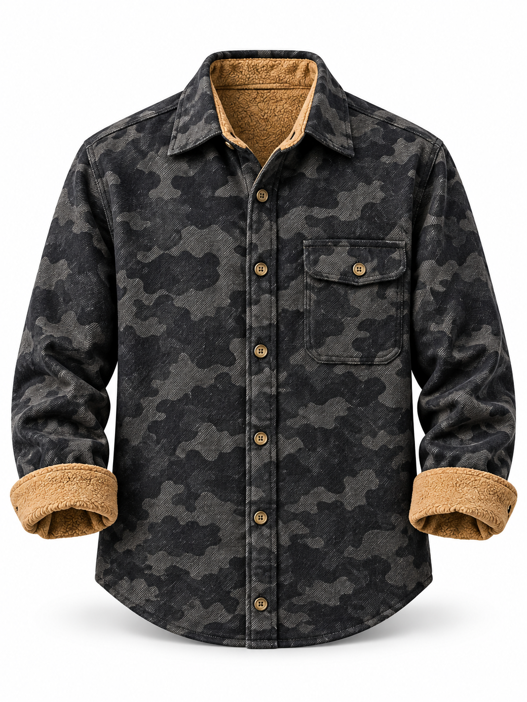 Mens Flannel Long Sleeve Button Down 100% Cotton Shirt