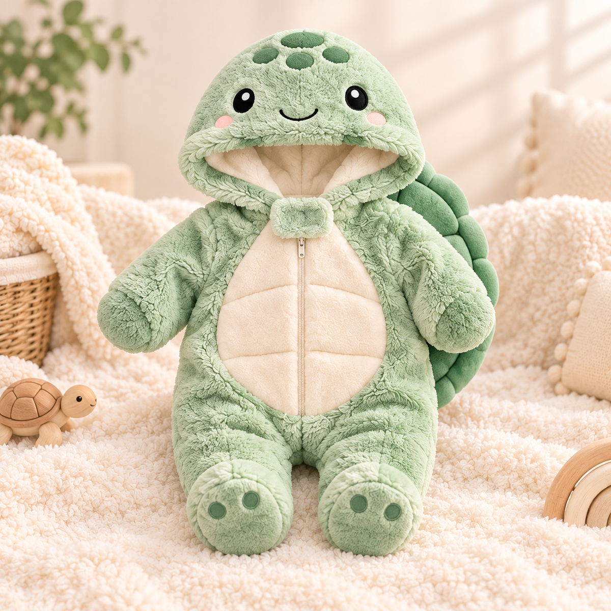 Little Turtle – Plush Baby Onesie