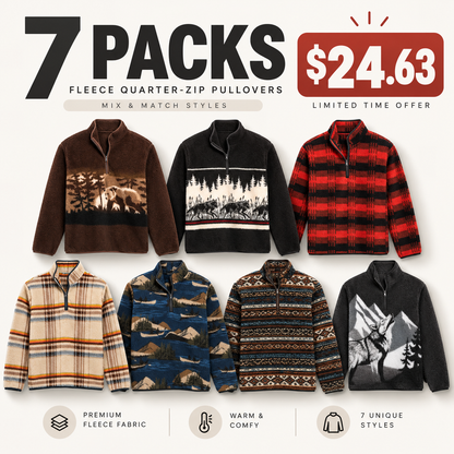 🔥 BESTSELLER | 7PCS $25.99 |Favorite fleece quarter zips