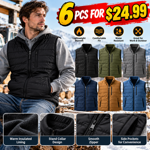 🔥 BESTSELLER | 6PCS $24.99 |Men's Lightweight Insulated Vest
