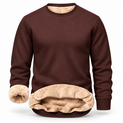 🔥 BESTSELLER | 8PCS $24.99 |Men's Fitted Crewneck Fleece Lined Sweatshirt, Wind Resistant Polyester Athletic Pullover, Casual Fashion Active Tops