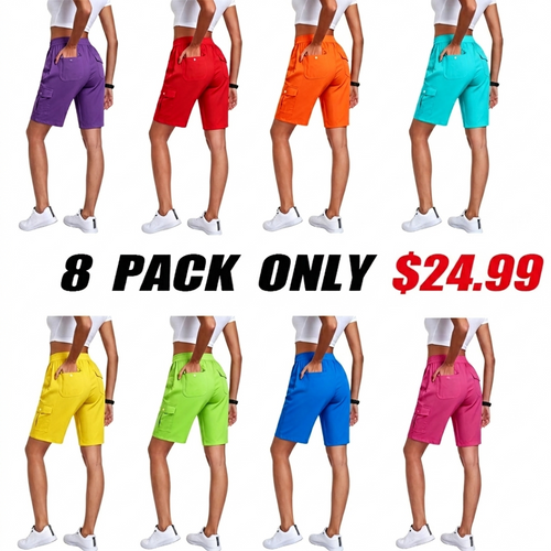🔥90%off only today🔥[Available in 16 colors]Women's lightweight quick drying outdoor shorts with multifunctional pockets and elastic waistband, suitable for hiking and camping
