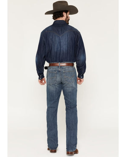 🔥 BESTSELLER | 6PCS $24.99 | Men's Ian Medium Wash Slim Bootcut Stretch Denim Jeans