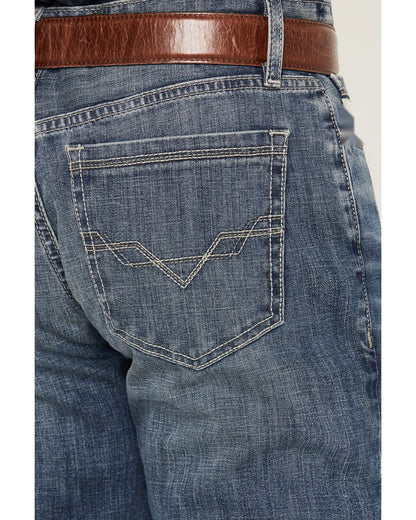 🔥 BESTSELLER | 6PCS $24.99 | Men's Ian Medium Wash Slim Bootcut Stretch Denim Jeans