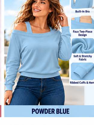 Women's Heat-Tech Multi-Wear Layering Bra Top - Long-Sleeves Minimalist Design
