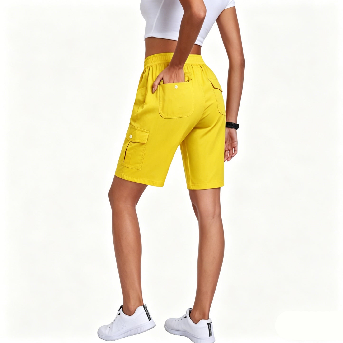 🔥90%off only today🔥[Available in 16 colors]Women's lightweight quick drying outdoor shorts with multifunctional pockets and elastic waistband, suitable for hiking and camping