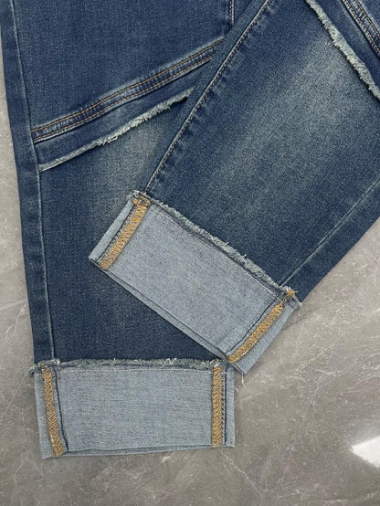 🔥 6 Packs Clearance Sale  🔥Raw Hem Pocket High Waisted Denim Jeans