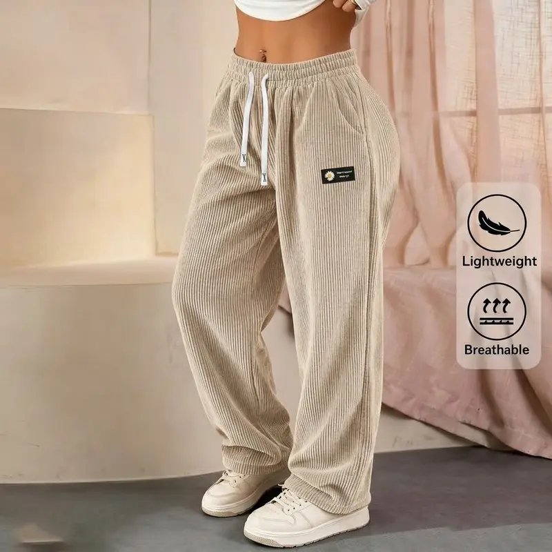 ⚡FINAL SALE ⚡Women's Relaxed-Fit Straight-Leg Corduroy Bottoms-100% Cotton
