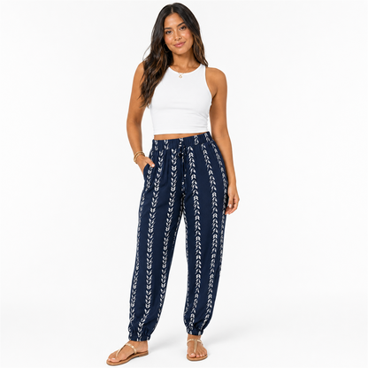 ⚡FINAL SALE⚡-Plus Size Striped Lightweight Pants, Casual Loose Trousers for Daily Wear
