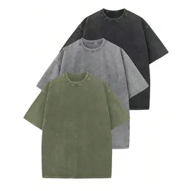 Men‘s Oversized Heavyweight T-Shirt – Acid Wash Vintage Style---Buy 4 Get Extra 40% Off & Free Shipping