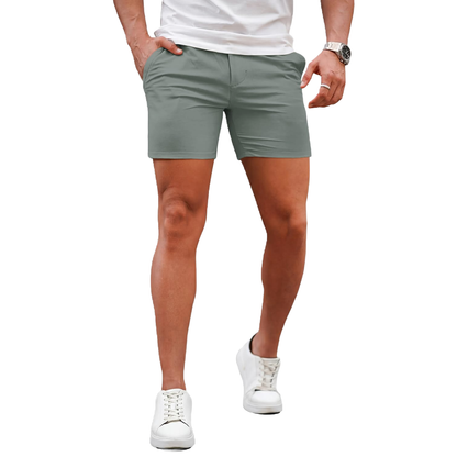 🔥 BESTSELLER | 10PCS $25.37 |Men's 5 Inch Casual Stretch Slim Fit Chino Shorts