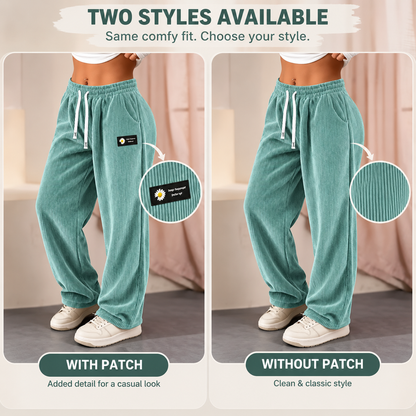 ⚡FINAL SALE ⚡Women's Relaxed-Fit Straight-Leg Corduroy Bottoms-100% Cotton