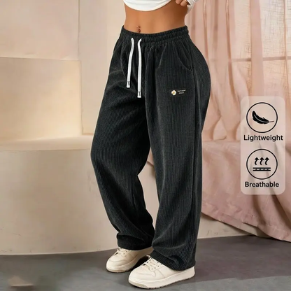 ⚡FINAL SALE ⚡Women's Relaxed-Fit Straight-Leg Corduroy Bottoms-100% Cotton