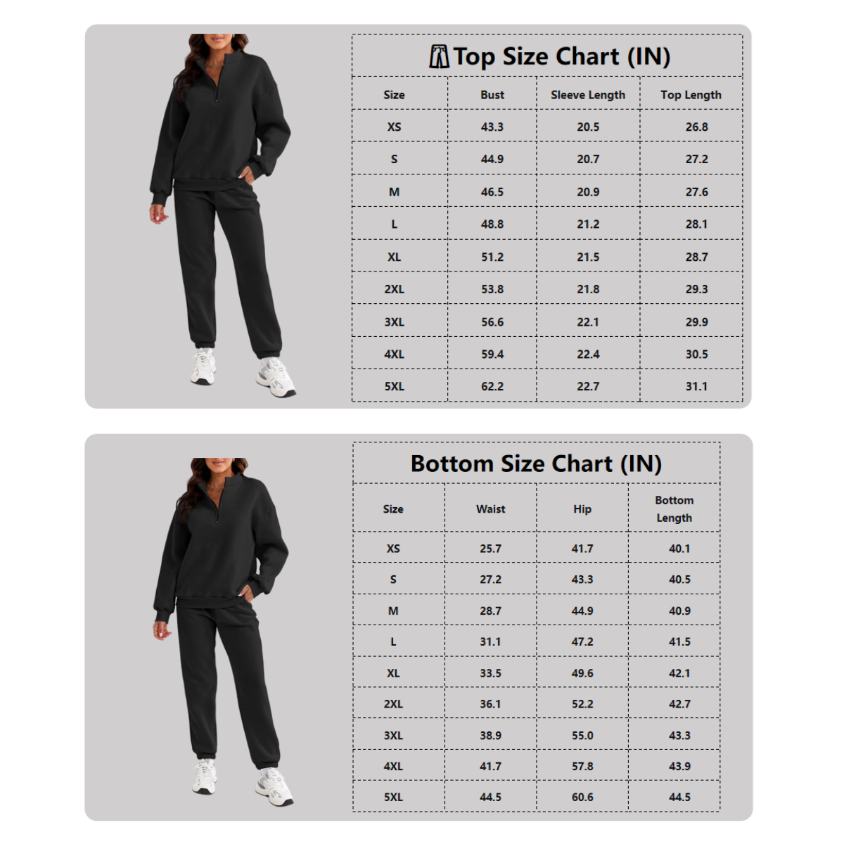 🔥 BESTSELLER | 8PCS $24.63 |Women's Oversized Half-Zip 2-Piece Jogger Set