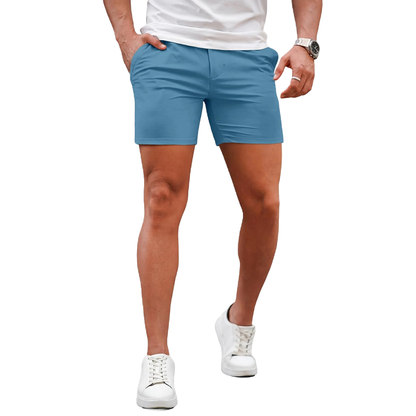 🔥 BESTSELLER | 10PCS $25.37 |Men's 5 Inch Casual Stretch Slim Fit Chino Shorts