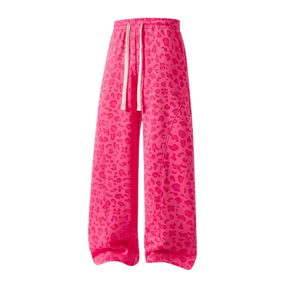 Men’s leopard-print casual trousers