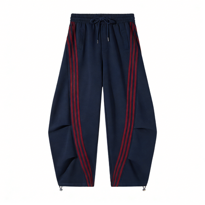 Flooo Loose Wide Leg Striped Track Pants