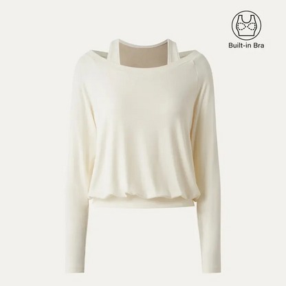 Women's Heat-Tech Multi-Wear Layering Bra Top - Long-Sleeves Minimalist Design