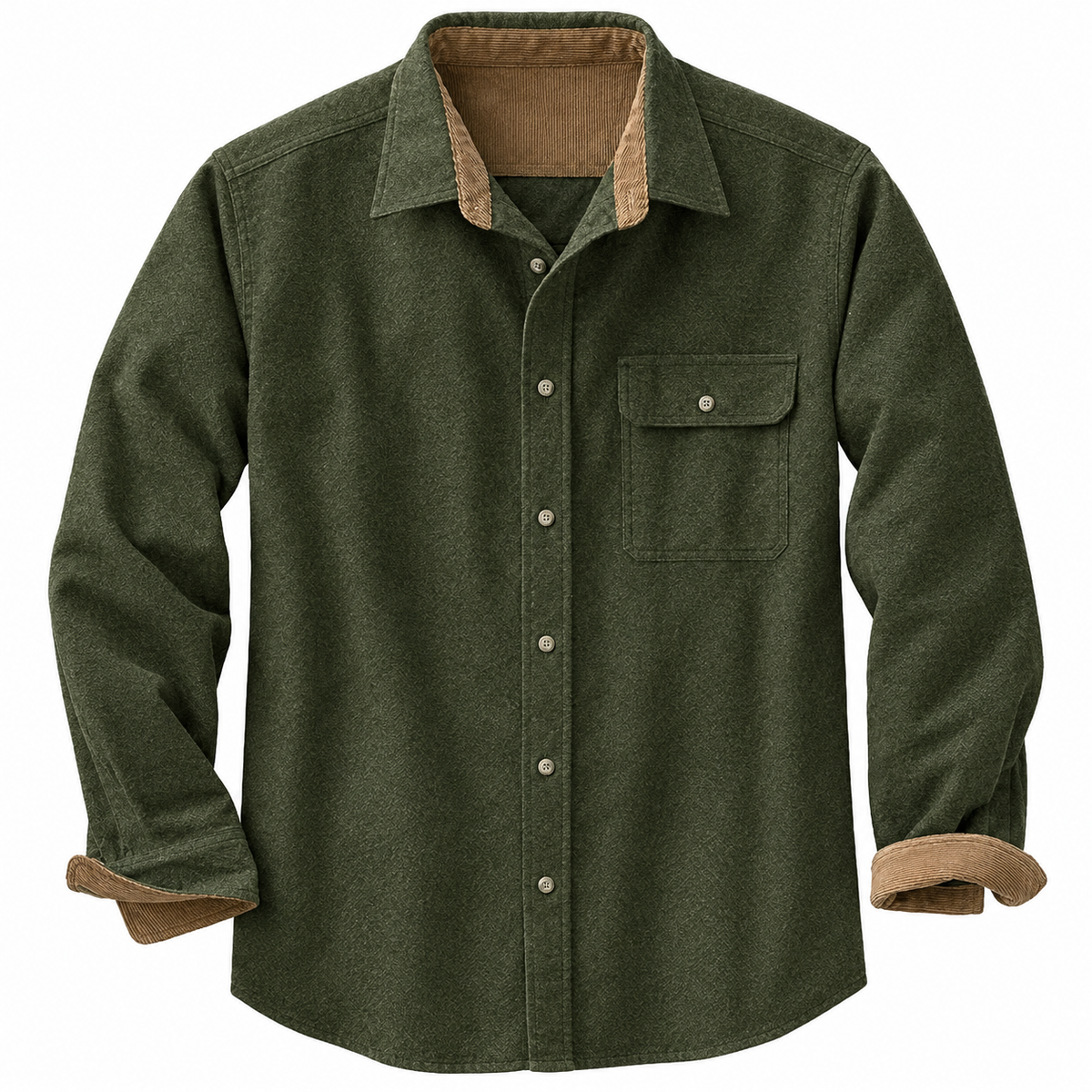 Mens Flannel Long Sleeve Button Down 100% Cotton Shirt