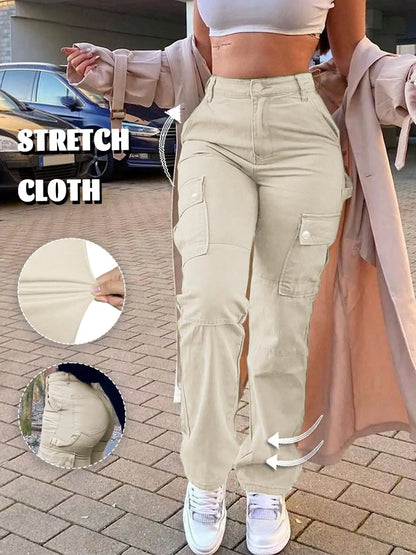 Limited-Time Offer -  Women's High Waist Stretch Cargo Pants