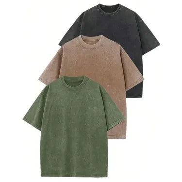 Men‘s Oversized Heavyweight T-Shirt – Acid Wash Vintage Style---Buy 4 Get Extra 40% Off & Free Shipping