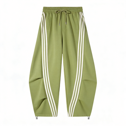 Flooo Loose Wide Leg Striped Track Pants