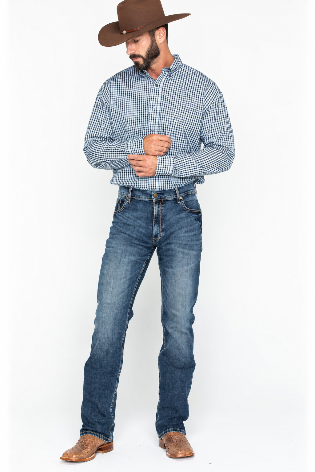 🔥 BESTSELLER | 6PCS $24.99 | Men's Layton Medium Wash Low Rise Slim Bootcut Jeans