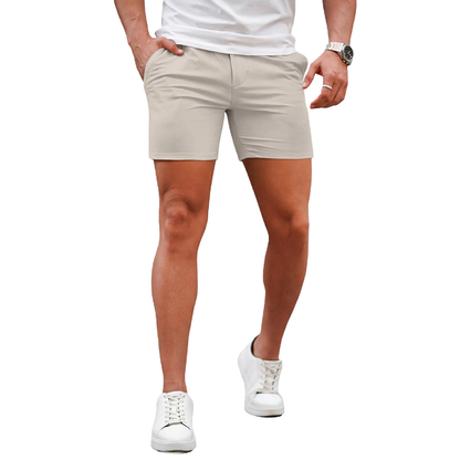 🔥 BESTSELLER | 10PCS $25.37 |Men's 5 Inch Casual Stretch Slim Fit Chino Shorts