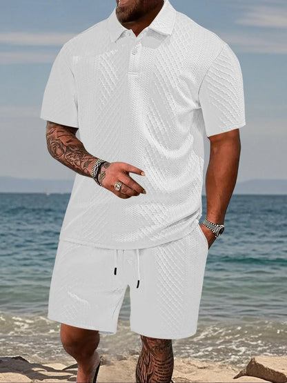 Men's Solid Polo Shirt Sets
