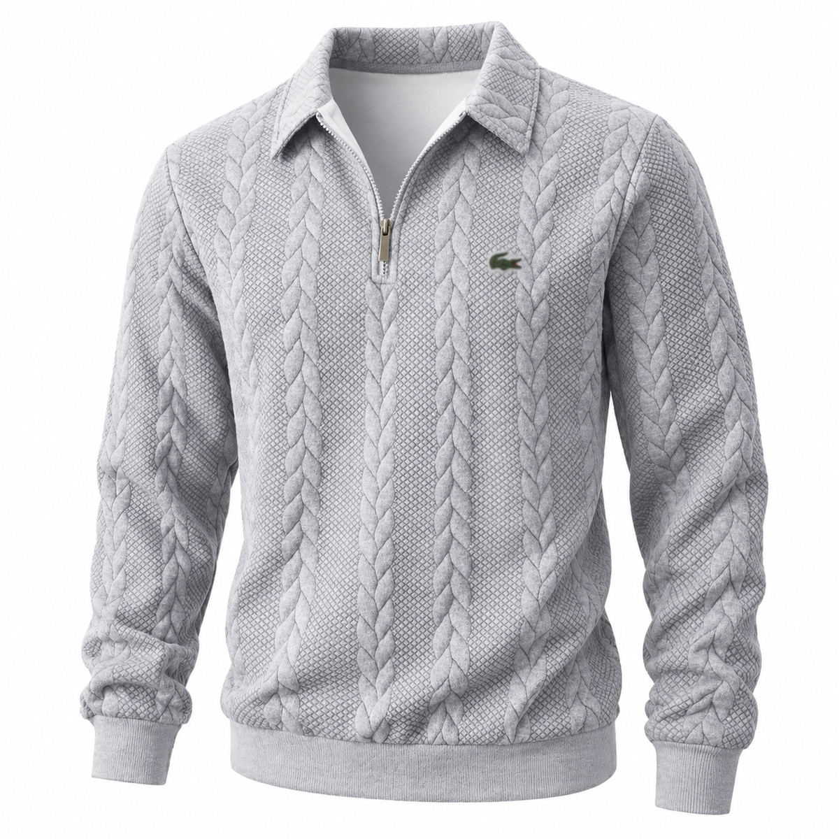 🐊Old-Money Sweatshirt  with Half-Zip and Polo Collar🔥