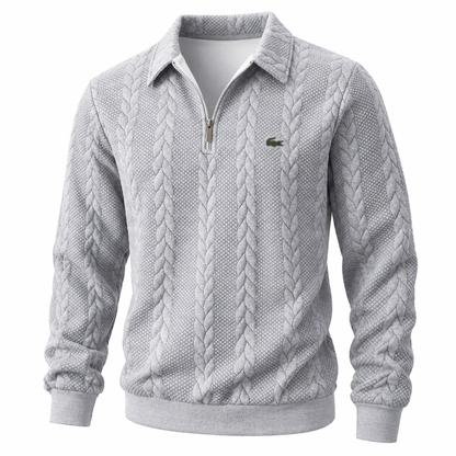 🐊Old-Money Sweatshirt  with Half-Zip and Polo Collar🔥