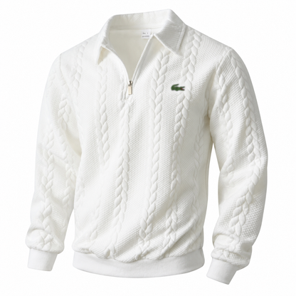 🐊Old-Money Sweatshirt  with Half-Zip and Polo Collar🔥