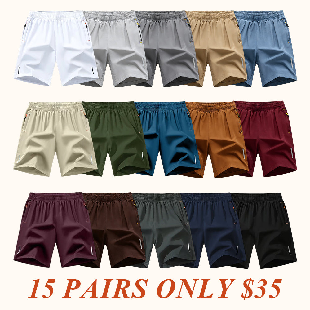 Men's Quick-Dry Athletic Shorts(10 Pack)