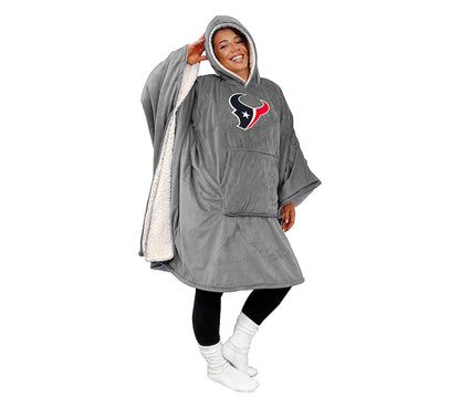 Final Clearance - 60" x 80" Wearable Hooded Blanket with Logo Patch