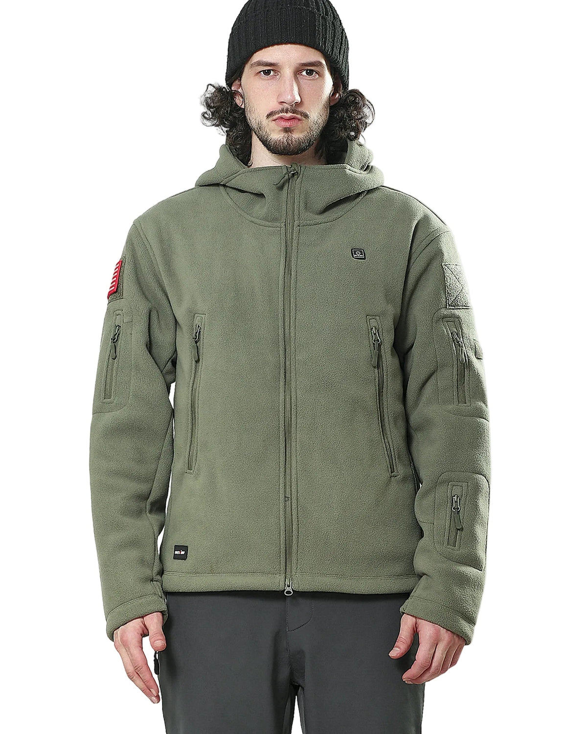 Men's Polar Fleece Heated Jacket With 12V Battery Pack